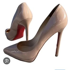 Christian Louboutin Nude Patent Leather Heels